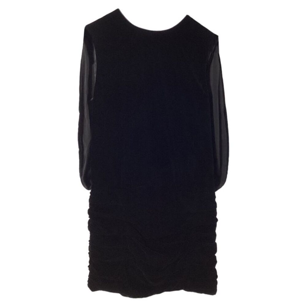 Saint Laurent Velvet Mini Dress in Black Viscose